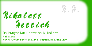 nikolett hettich business card